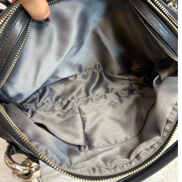 COACH Black Gray Kristin Signature Satchel Shoulder Bag - Picture 8 of 10